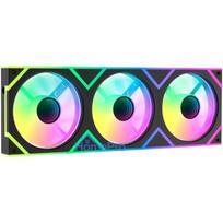 OCYPUS Gamma F36 ARGB integrēts korpusa ventilatoru bloks, 360 mm, melns