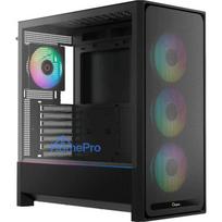 Ocypus Delta C70 ARGB melnais mid-tower korpuss ar panorāmas stiklu