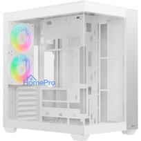 Ocypus Delta C74 ARGB balts mid-tower korpuss ar panorāmas stiklu
