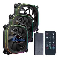 PCBuilder TORNADO CHILL ARGB 120mm ventilatoru komplekts - 3 gab., adresējams RGB, PWM, hidrauliskais gultnis, 65 CFM, 6