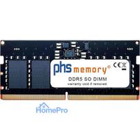 PHS-memory 8GB DDR5 SO-DIMM 5600MHz PC5-44800S Non-ECC Unbuffered 1Rx8 CL46 atmiņas modulis Asus Mini Tower SFF V501SV-0