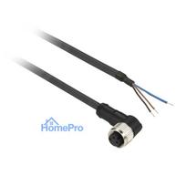 TMSS GERMANY Telemechanique Sensors M12 savienotāja kabelis ar 4 kontaktiem, 5m PUR, melns, taisns, IP67 / IP65 / IP69K,
