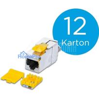 Wirewin WKS JACK KAT6A SLIM 12 CAT6A 10 Gigabit Ethernet ekranēts keystone modulis, 12 gab.