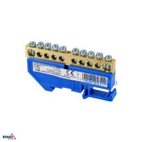 Schelinger 8x12 10-vietu spaiļu bloks zils DIN sliedei