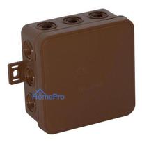 VIPLAST V6 Click virsmas montāžas sadales kārba, 12 kabeļu ieejas, IP54, brūna, 85x85x41 mm, tukšs korpuss (036-02)