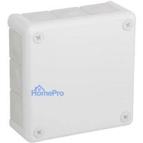 VIPLAST VP-51 Virsmas Montāžas Tukšā Sadales Kārba, 12 Kabeļu Ievedumi, Balta, IP55, 118x118x46 mm