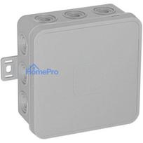 VIPLAST V7 Klik Virsmas Montāžas Tukšā Sadales Kārba, 12 Kabeļu Ievadi, Pelēka, IP54, 100x100x41mm