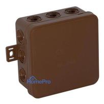 VIPLAST V7 Click virsmas montāžas sadales kārba, 12 ieejas, brūna, IP54, 100x100x41mm, 037-02