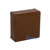 VIPLAST VP-51 virsmas montāžas sadales kārba, 12 kabeļu ieejas, brūna, IP55, 118x118x46mm