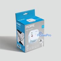Extension cord - Morre M404, 3 outlets, 2 USB-C, 1 USB-A, 1.5 m, White