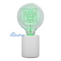 Minecraft Neon LED Lemputė Creeper