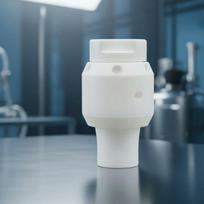 PTFE Rotating Spray Ball Resistant Tank Cleaning Nozzle SelfLubricating 1/4-dn8 white