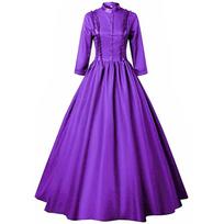 Viduramžių Viktorijos laikų Retro Princesės Cosplay Kostiumas Moterims Helovino Dvaro Karališkas Gotikinis Elegantiškas Vampyrės Nuotakos Sūpuoklinė Suknelė M violetinė