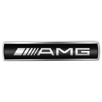 2Pcs 3D Metal AMG Emblem Car Body Fender Logo Stickers For Mercedes Benz B/C/E/S Class A Class C200L GLC GLE GLK CLA AMG black