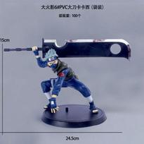 Naruto Shippuden Anime Action Figures Set - Uchiha Itachi Sasuke Pain Kakashi Pvc Model Dolls For Decorations And Gifts Without box gray