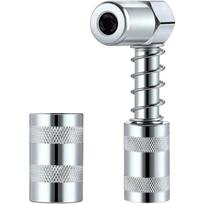 90 Degree Grease Gun Coupler Adapter, Grease Fitting Tool with Sleeve in Tight Spaces for Auto, Farm, Truck or Industrial Use Pack of 1 gray