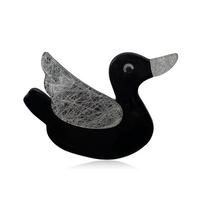 Blucome Handmade Acrylic Safety Pins Custom Funny Animal Duck Hat Brooch Shirt Lapel Bag Cute Badge Cartoon Brooch Jewelry Gift