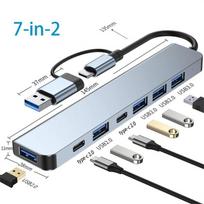 USB C HUB Type C Splitter Thunderbolt 3 Docking Station Laptop Adapter With For Macbook Air M1 iPad Pro gray