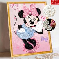 Disney Pearl Painting 5D Minnie Mouse Pearl Gemstone Art Diamond Painting Kit for Adults Beginners Gift Ideas Perfect Wall Home Decor 30x40 black