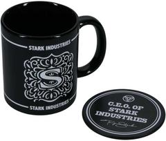 Paladone Marvel (Stark Industries) puodelio ir padėkliuko rinkinys