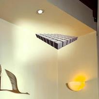 3D optinis keistumas vaizdas sienos lipdukai Lipnūs ir daugkartinio naudojimo pusiau matiniai kraštai geometriniai raštai netaisyklingos formos modernus stilius kosmoso tema white
