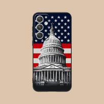 JAV Amerikos Vėliava Mobiliojo Telefono Dėklas Samsung Galaxy S26 S25 S24 S23 S22 S21 S20 Note20 Plus FE Ultra Spalvingas Dangtelis Dangtelis Galaxy S25 Edge