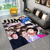 Kpop B-BTS Kim Seok Jin Singer Carpet Rug for Playroom Bedroom Living Room Sofa Home Decor,Area Rug Non-slip Floor Mat Gift 40cm x 60cm
