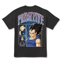 Primitive X Dragon Ball Z Vegeta Levels Oversized T-Shirt Men's Black Unisex T-Shirt L gray