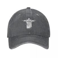 Wolfenstein Video Game Baseball Cap Casual Distressed Denim Snapback Hat Unisex Style Outdoor Activities Hats Cap One Size gray