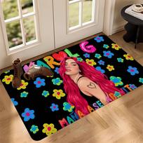 K-Karol G Manana Sera Bonito Room Mats Cheaper Anti-slip Modern Living Room Balcony Printed Welcome Rug 40cm x 60cm red