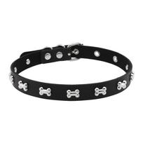 Punk Style Leather Choker Necklace With Bone Charm Adjustable Closure For Edgy Streetwear Fashion juoda