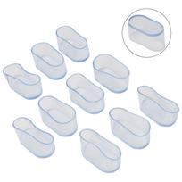 Ovalūs dangteliai Kėdės kojų kepurėlės Grindų apsaugos Lauko baldams Sodo Transparent 25x50mm