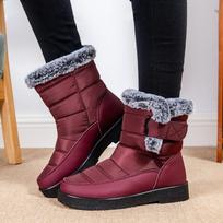24 Naujos kailinės apykaklės imituoto triušio kailio aukštakulnės šiltos moteriškos sniego batai Velcro atsparus vandeniui moteriškas batas laisvalaikio moteriški batai 44 brown