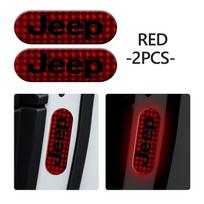 For Jeep Car Door Reflective Sticker Night Light Warning Decal Compass Renegade Cherokee Wrangler JK Patriot Liberty black
