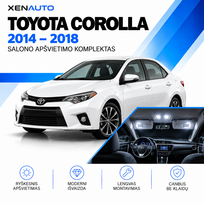 Toyota Corolla LED salono apšvietimo komplektas (2014–2018)