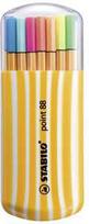 STABILO® point 88 – plonas flomasteris – 20 vnt. Zebros rinkinys – 20 skirtingų spalvų, įskaitant 5 neonines