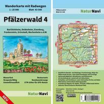 Pfälzerwald 4: Wanderkarte mit Radwegen, Blatt 43-548, 1 : 25 000, Bad Dürkheim, Deidesheim, Eisenberg, Frankenstein, Grünstadt, Wachenheim a.d.W.