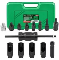 Rockforce Inercinis dieselio purkštukų traukiklis 14 dalių (25-30 mm) lagaminėlyje
