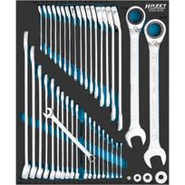 Raktų rinkinys Hazet 163D-9/42, dydis 1/2++ (42 vnt., žiedinis raktas su perjungiamu žvaigždės mechanizmu) | 163D-9/42 | 4000896245802