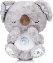 CHIPOLINO Pliušinis kvėpuojantis žaislas su muzika Koala balta, pilka