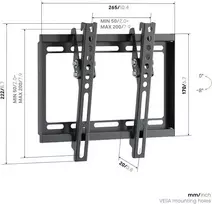 Vogels Vogel's UP 2013 Tilting S 19-43'' juodas sieninis TV laikiklis UP2013 (8712285416941)