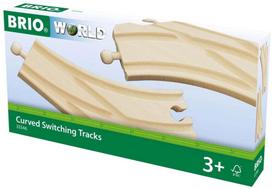 Traukinių bėgiai Brio World Curved Switching 33346, ruda sp.