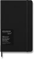 Moleskine savaitinis kalendorius Smart 2027, 12M, L, 13x21cm, kietas viršelis, juodas (MS-9279349)
