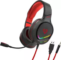 Ausinės Vertux Vertux Žaidimų ausinės su mikrofonu RGB Tokyo Raudonos