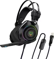 Ausinės Vertux Vertux Ausinės Audiophile 50mm Ausinės aplink ausis Bogota Juodos 3,5mm RGB USB 105 dB