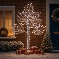 LED sieninė Kalėdų eglutė 210 cm 312 LED Šalta balta Plienas