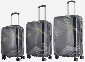 Kelioninis 3 VNT. 1 RINKINYS LAGAMINŲ ABS+PC T5651-0 GRAFITAS SEMI LINE