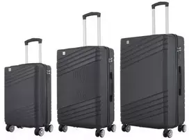 Kelioninis 3 viename lagaminų rinkinys ABS T5789-0 juodas SEMI LINE