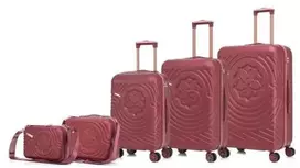 Kelioninis 5 viename rinkinys ABS lagaminai T5818-0 bordiniai kosmetikos krepšys + rankinė SEMI LINE