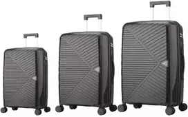 Kelioninis 3 vienetų lagaminų rinkinys PP T5826-0 juodas SEMI LINE